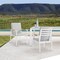 Armen Living Royal White Aluminum and Teak Outdoor Dining Chair with Light Gray Fabric, PK2 840254332799 - alternate 10